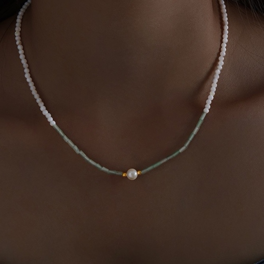 18K Gold Plated Handmade Beaded Necklace*Freshwater Pearls*